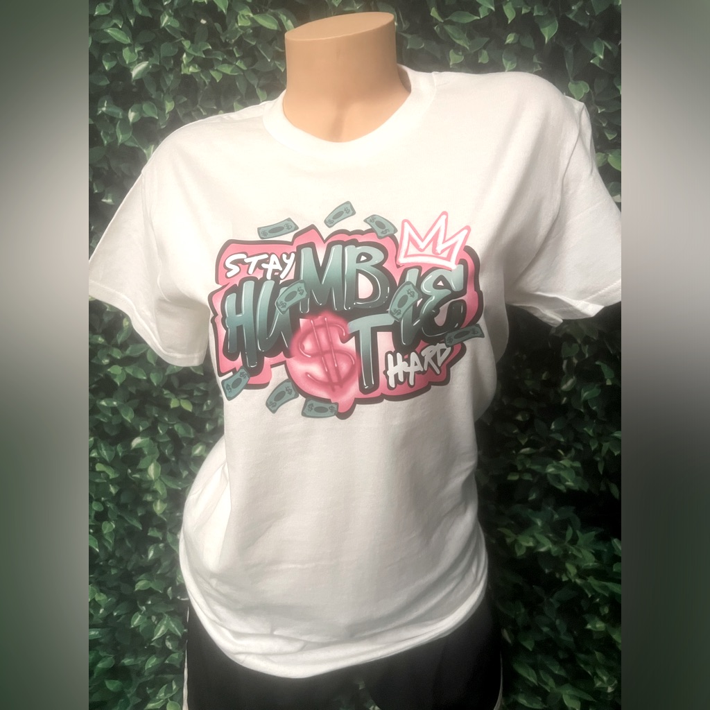 Sale New Stay Humble Hustle Hard Graphic Tee